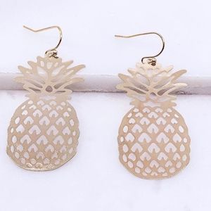 Gold Pineapple Drop Earrings
